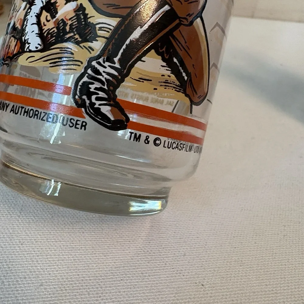 TWO Vintage 1983 Star Wars Glasses Coca Cola Burger King THRONE ROOM TATOOINE